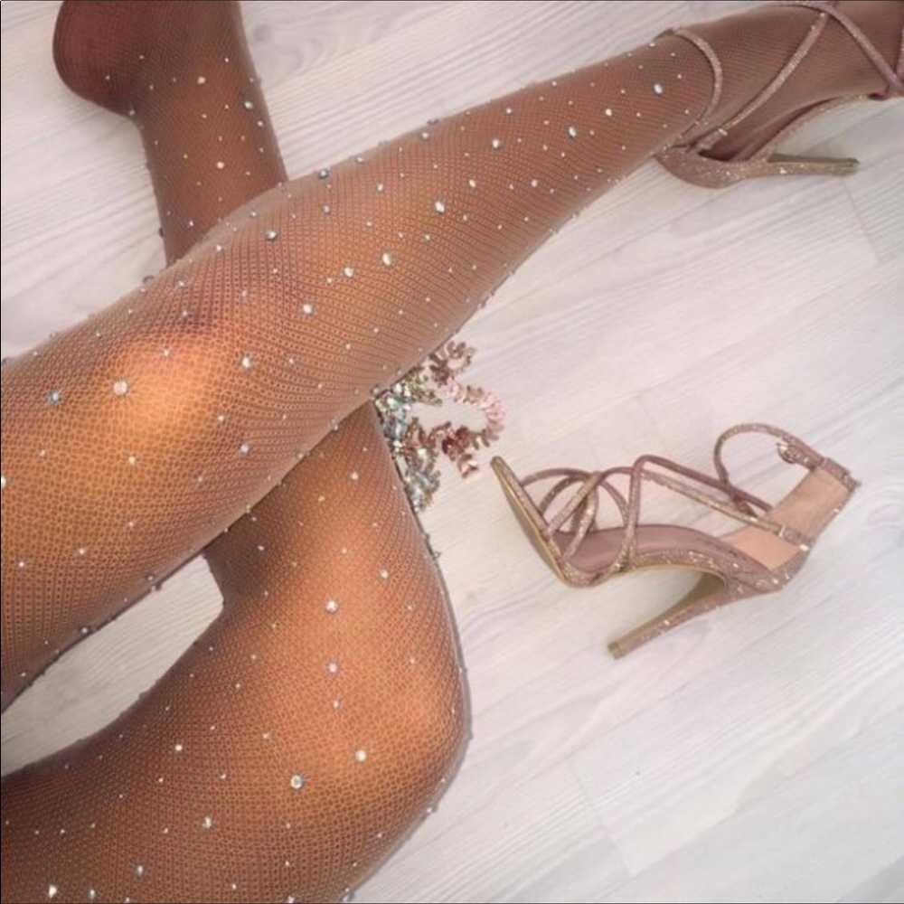 ✨Brand New Boudoir Boutique Nude Bling Fishnets